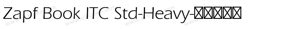 Zapf Book ITC Std-Heavy字体转换